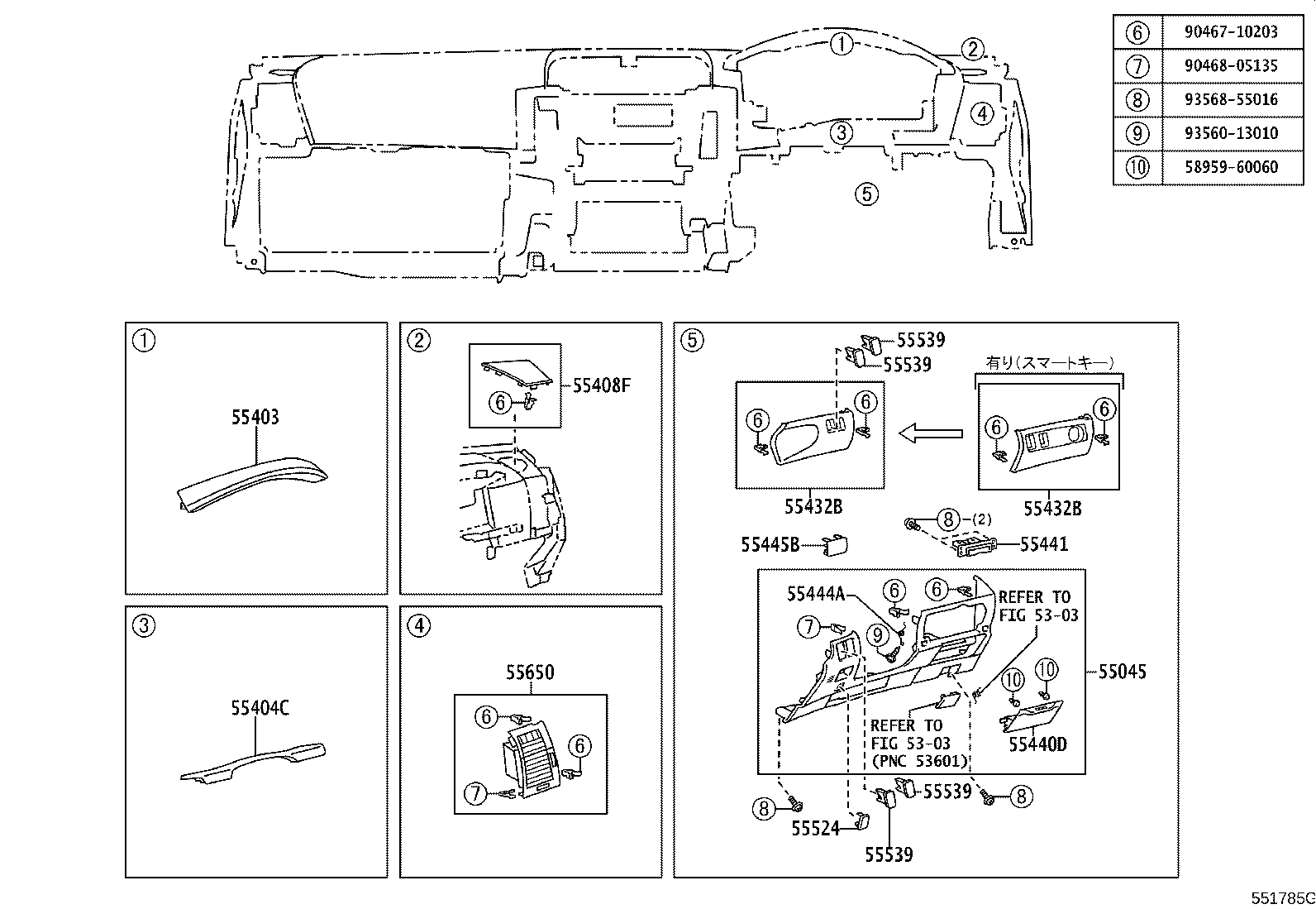 55405-22370 PANEL SUB-ASSY, INSTRUMENT CLUSTER FINISH, CENTER product image
