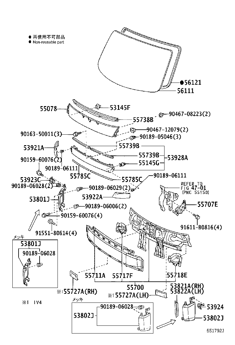 56101-89102 GLASS, WINDSHIELD product image
