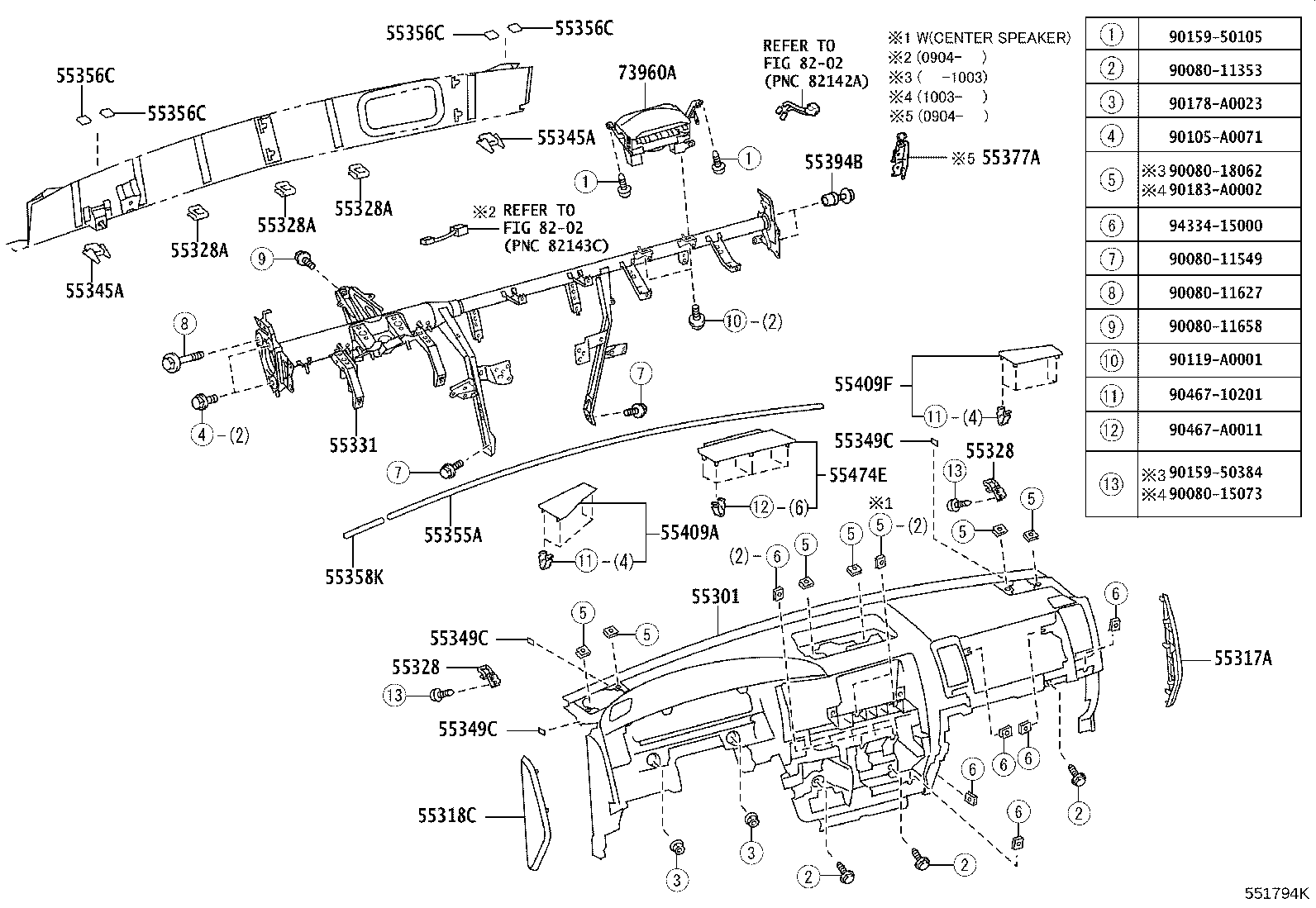 Toyota 55421-0C050 PANEL, INSTRUMENT CLUSTER FINISH, UPPER