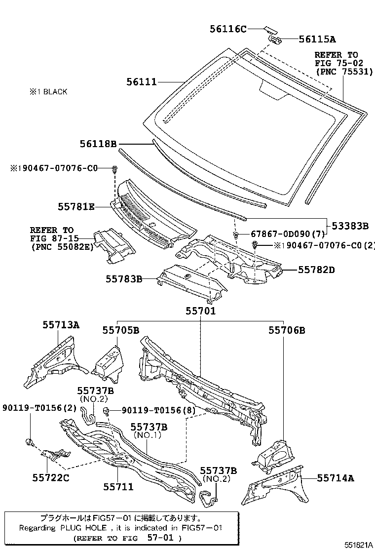 56101-0D090 GLASS, WINDSHIELD product image