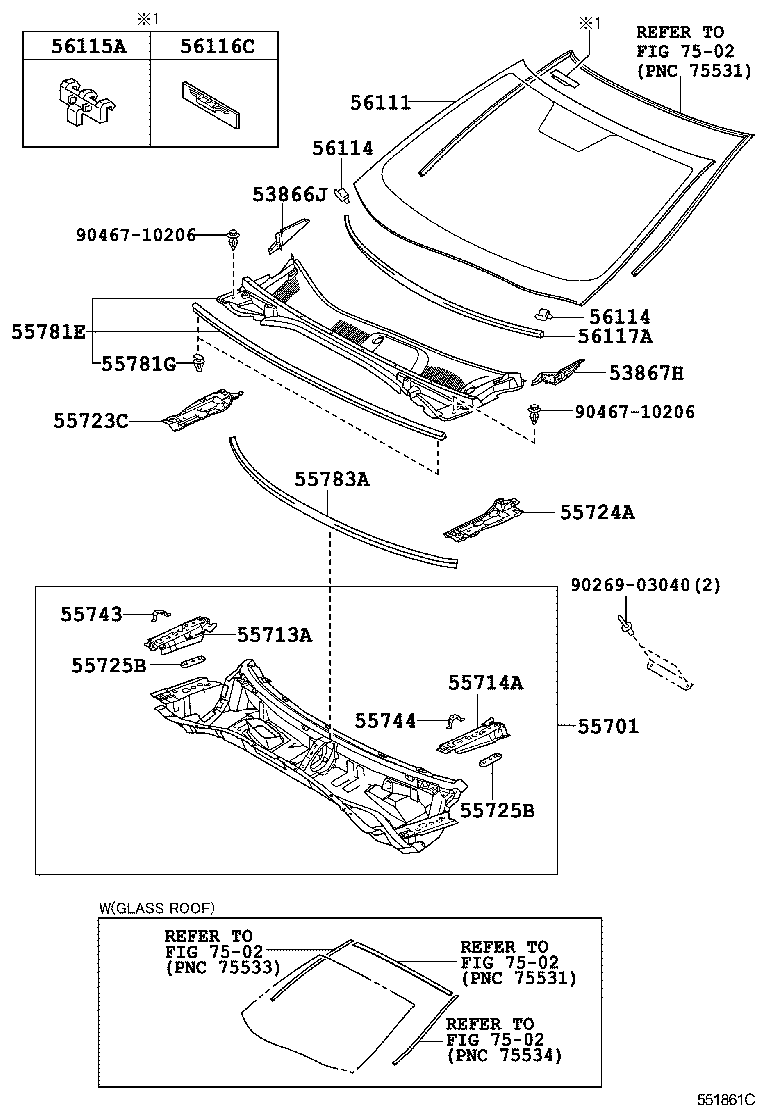 Toyota 56117-33110 DAM, WINDOW GLASS ADHESIVE