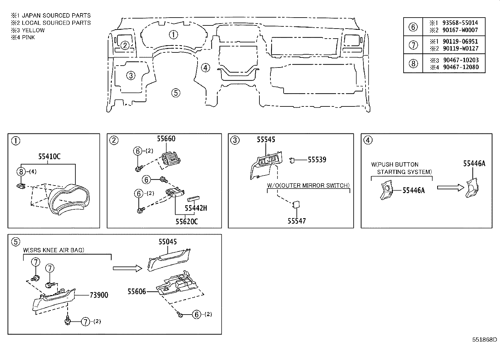 55306-02230 BRACE SUB-ASSY, INSTRUMENT PANEL, NO.1 product image