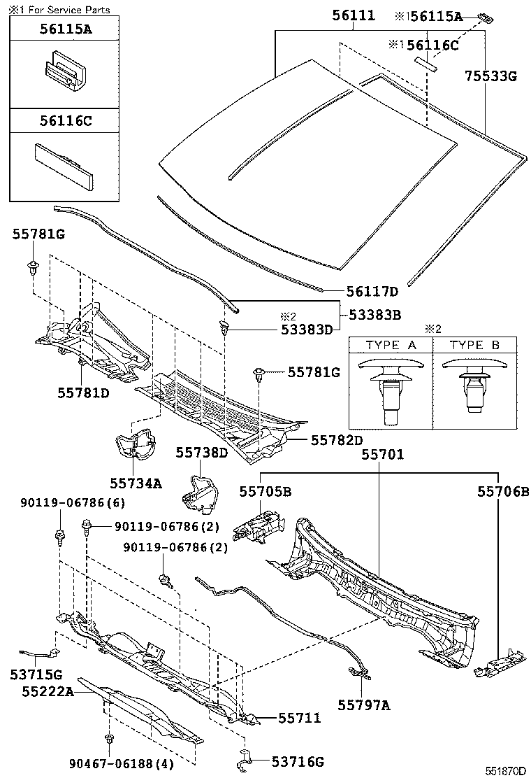 56101-12692 GLASS, WINDSHIELD product image