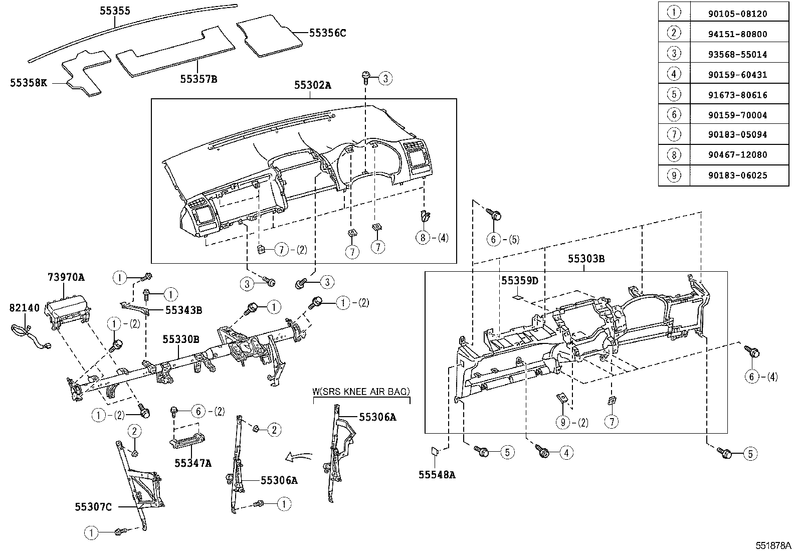 55330-12680 REINFORCEMENT ASSY, INSTRUMENT PANEL product image