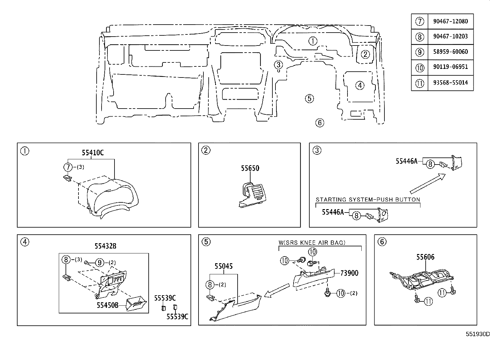 55307-02100 BRACE SUB-ASSY, INSTRUMENT PANEL, NO.2 product image