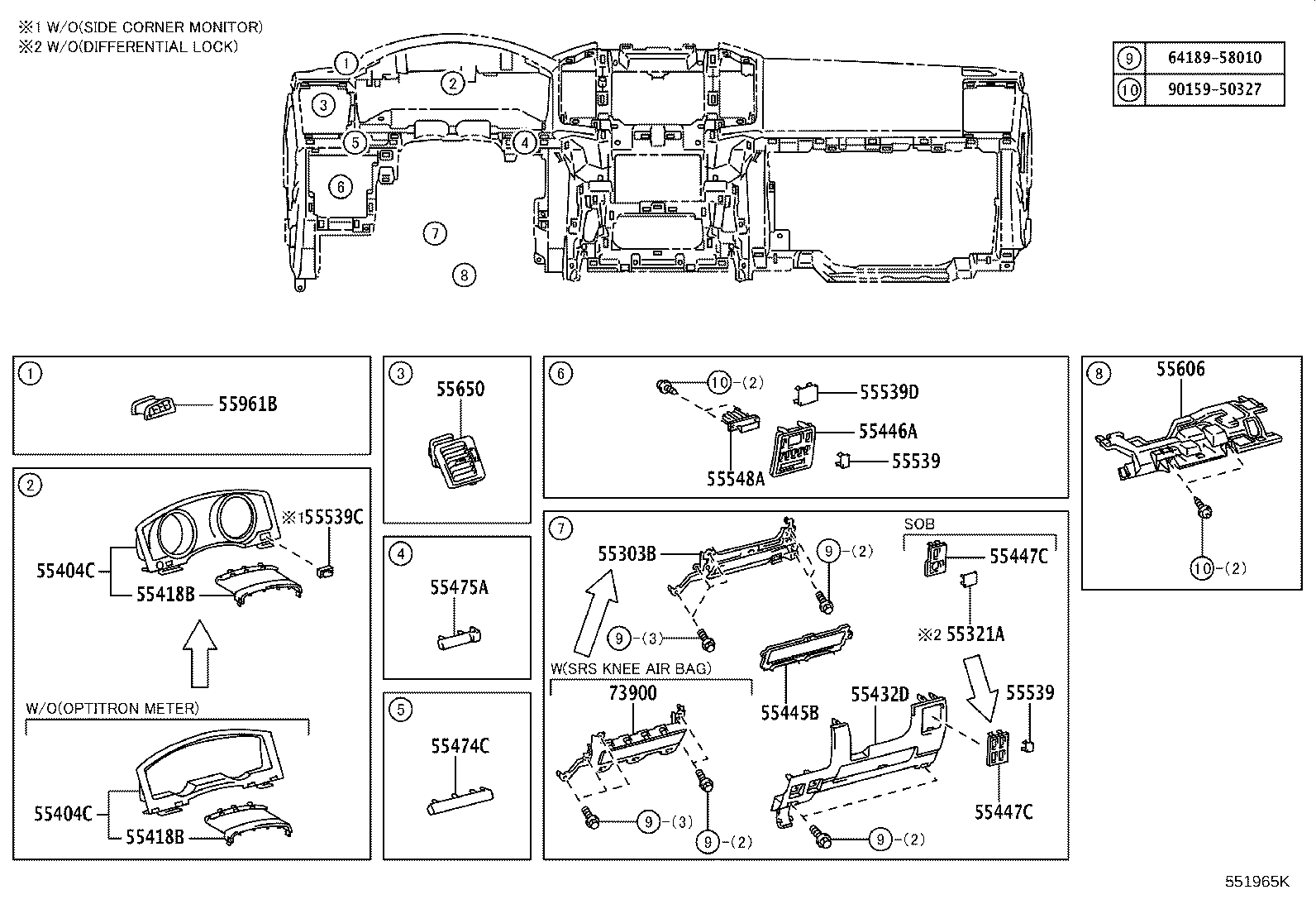 55406-60280 PANEL SUB-ASSY, INSTRUMENT CLUSTER FINISH, LOWER CENTER product image