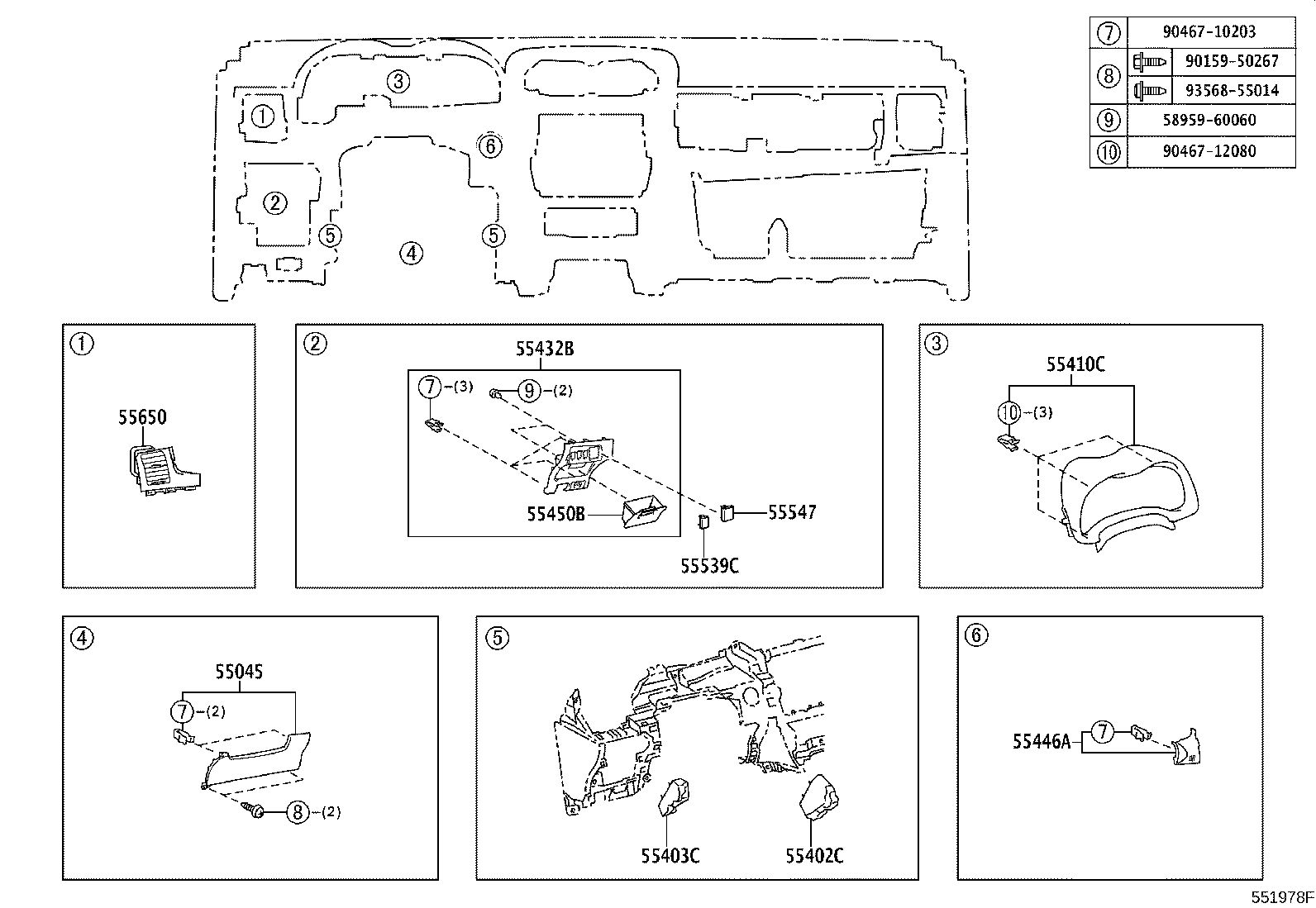 55063-12180 REGISTER SUB-ASSY, INSTRUMENT, NO.3 product image