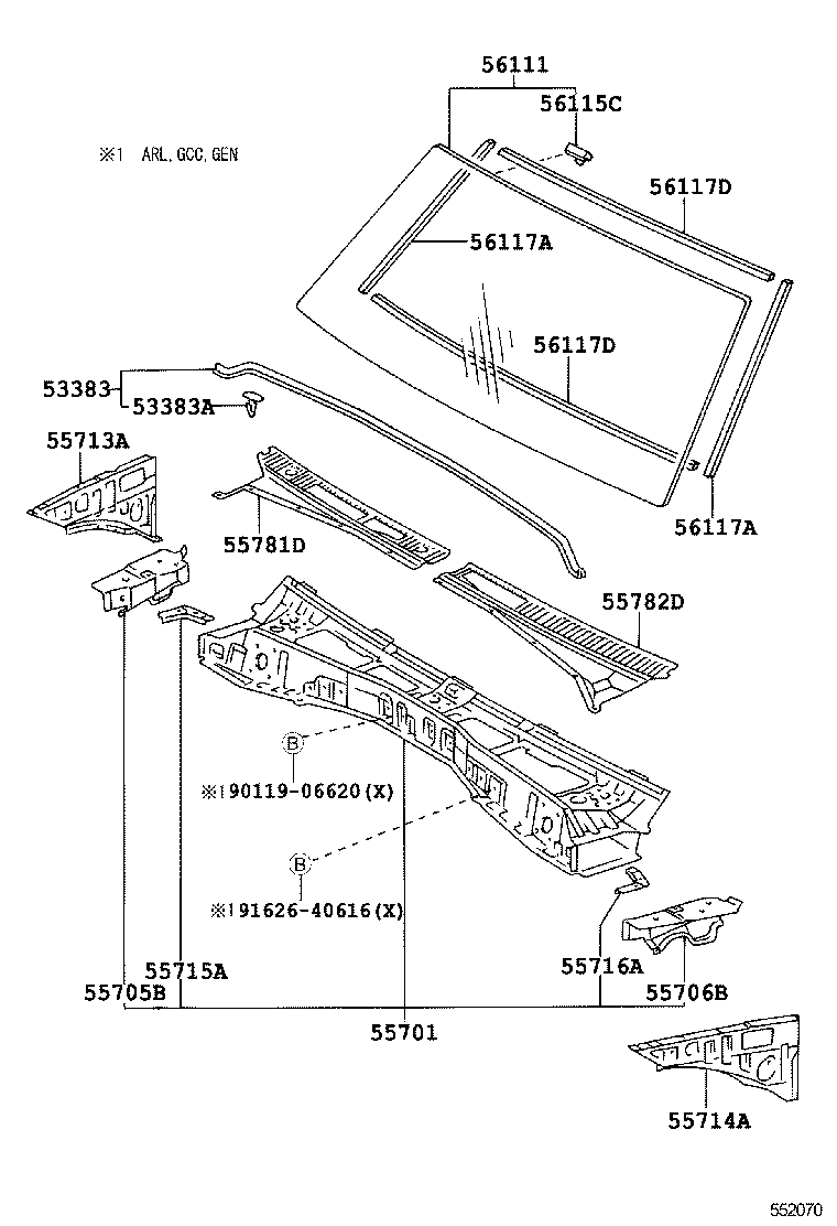 55700-6A720 PANEL SUB-ASSY, COWL product image