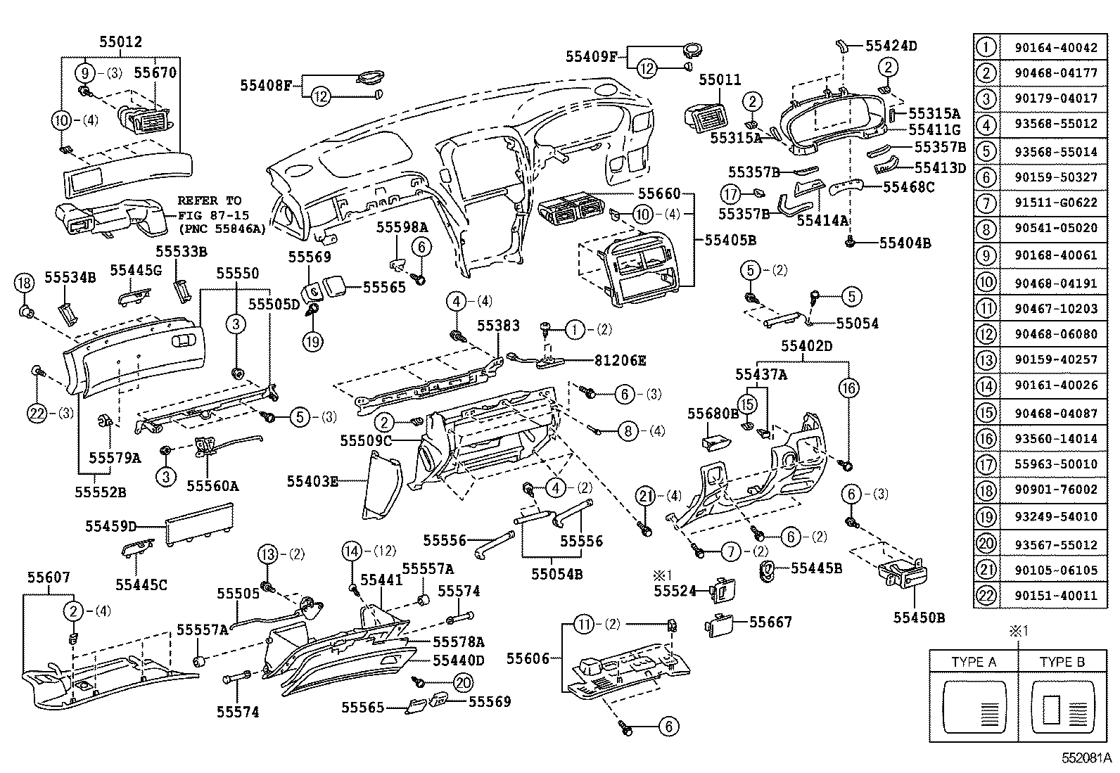55374-50080 BRACKET, INSTRUMENT PANEL LOWER MOUNTING, NO.1 product image