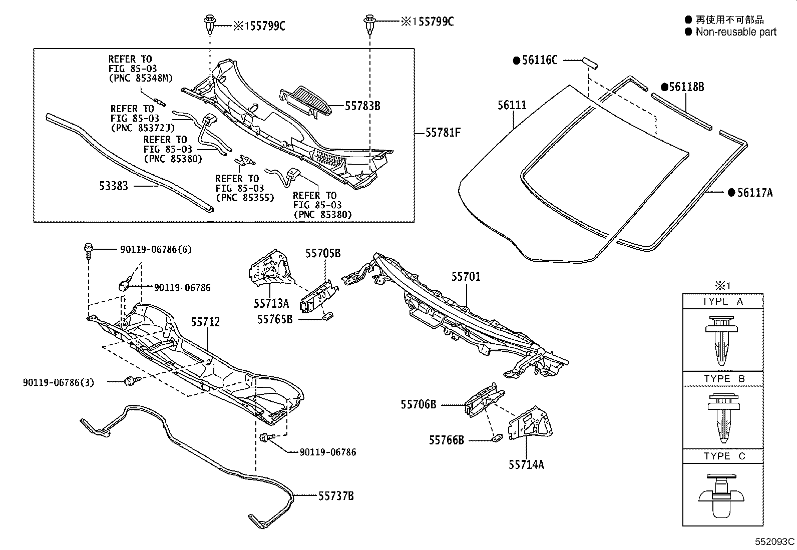 56101-28400 GLASS, WINDSHIELD product image