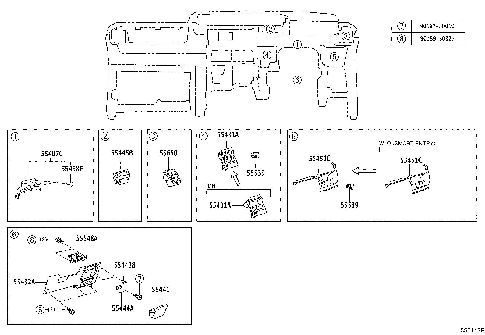 55342-28080 BRACE, INSTRUMENT PANEL TO COWL, NO.2 product image