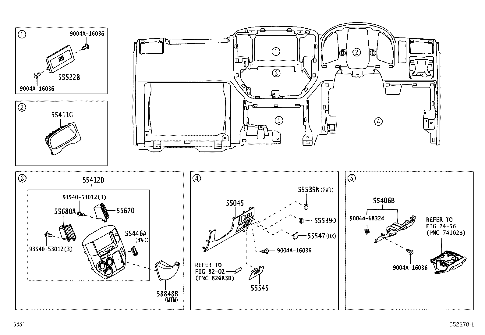 55217-B2010 RETAINER, DASH PANEL SILENCER product image