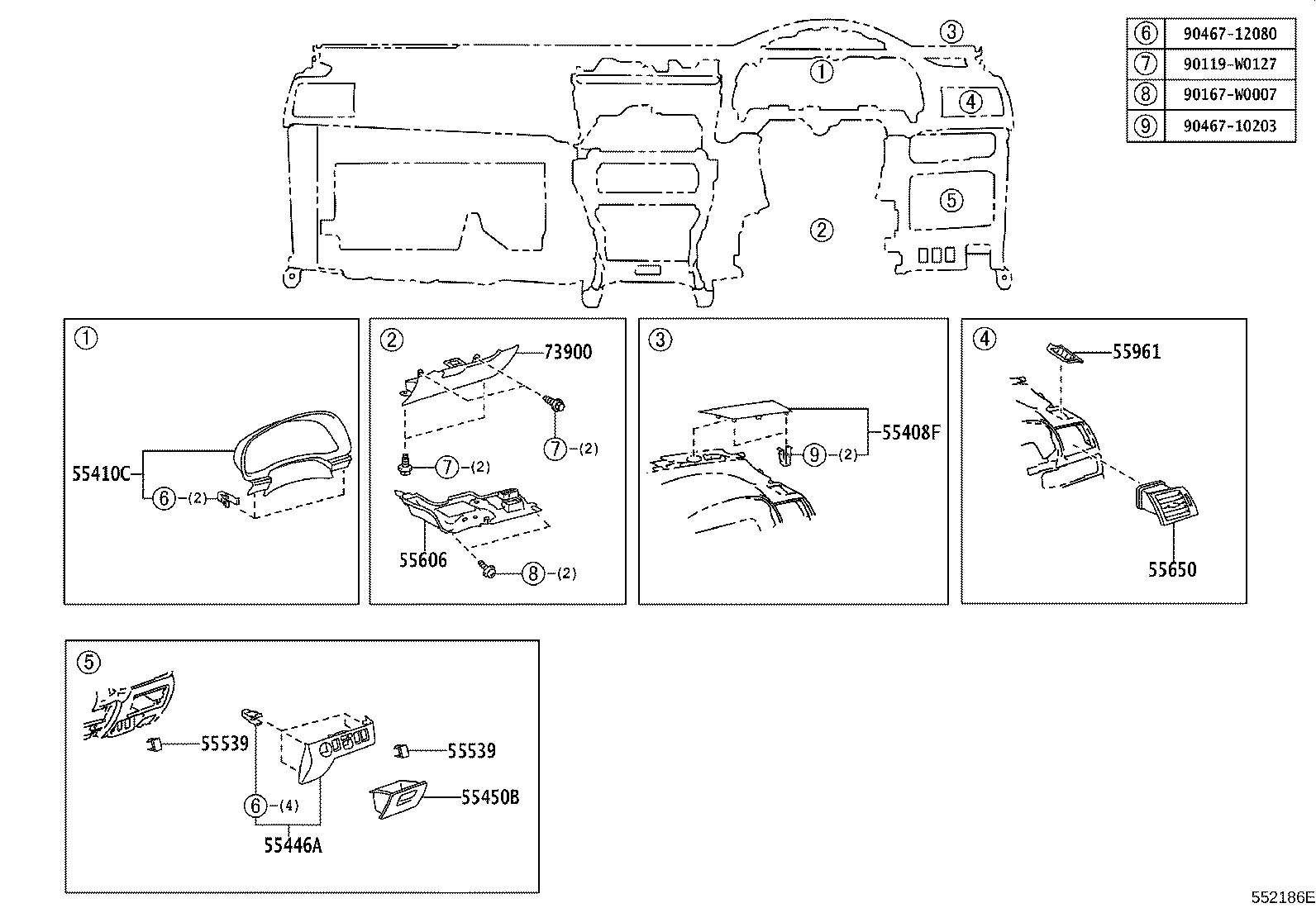 55307-05050 BRACE SUB-ASSY, INSTRUMENT PANEL, NO.2 product image