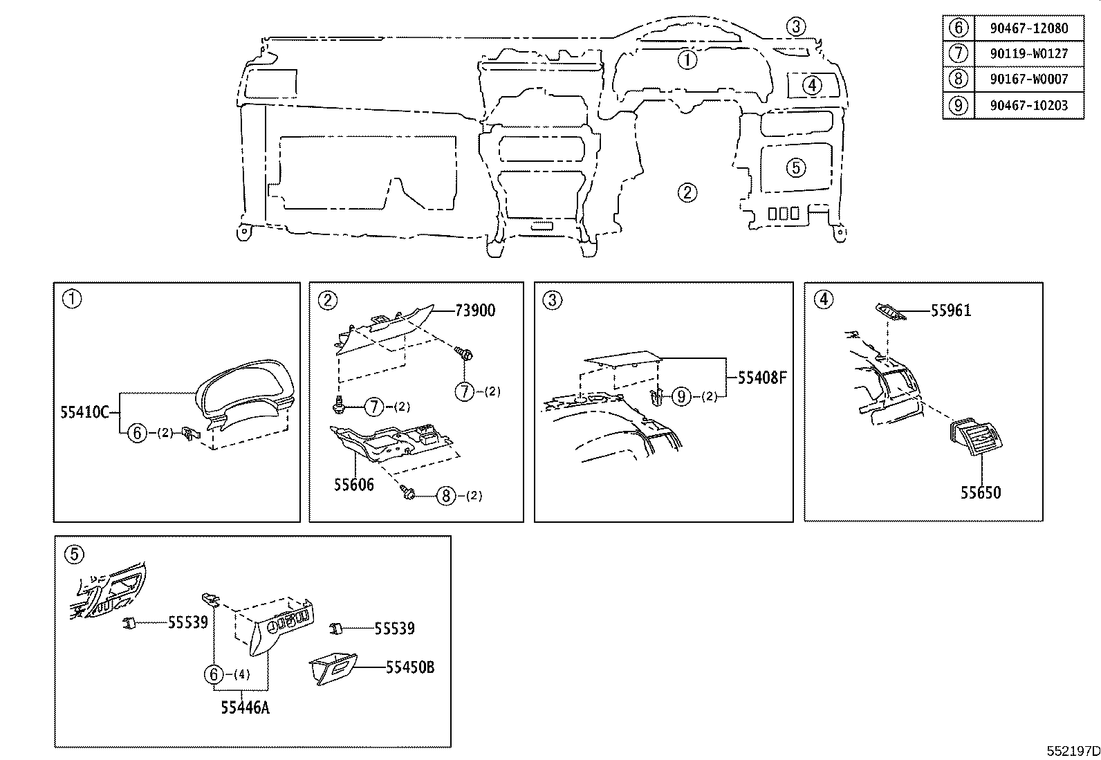 55401-05090-C0 PAD SUB-ASSY, INSTRUMENT PANEL SAFETY product image