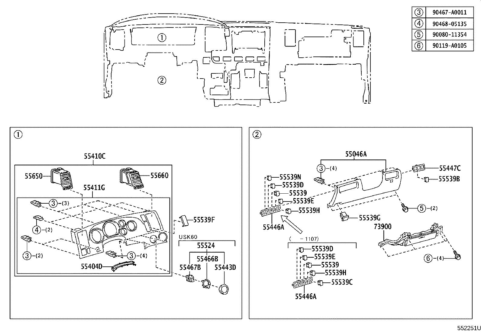 55403-0C080 PANEL, INSTRUMENT CLUSTER FINISH, NO.1 product image