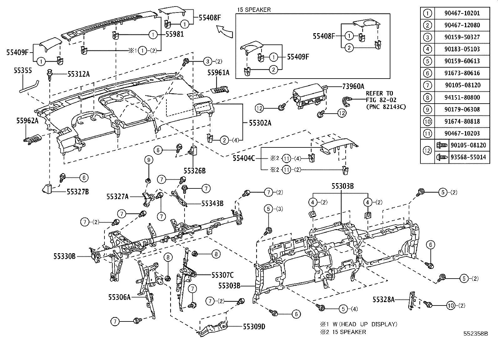 Toyota 55421-75061 PANEL, INSTRUMENT CLUSTER FINISH, UPPER