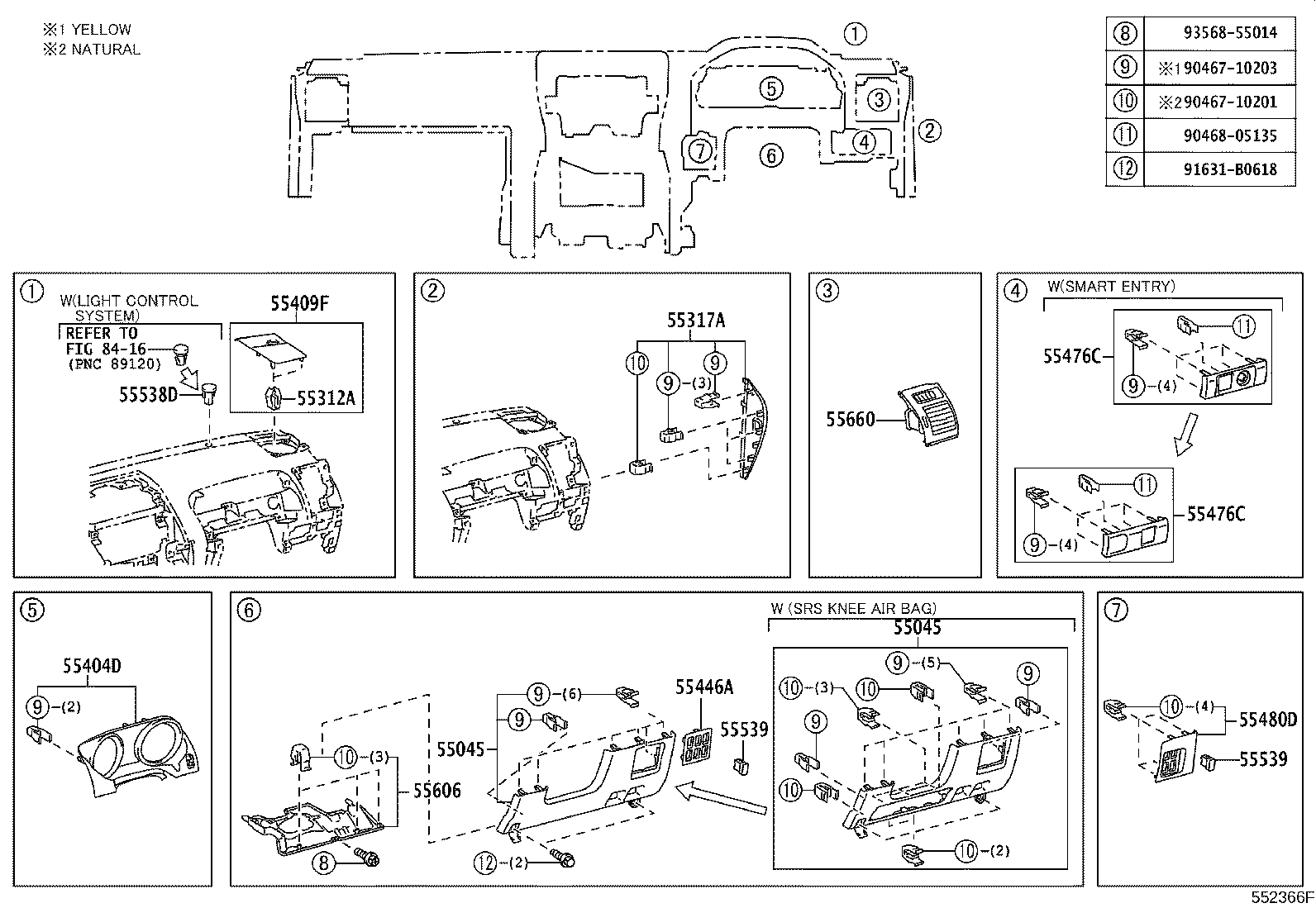 55406-60370 PANEL SUB-ASSY, INSTRUMENT CLUSTER FINISH, LOWER CENTER product image