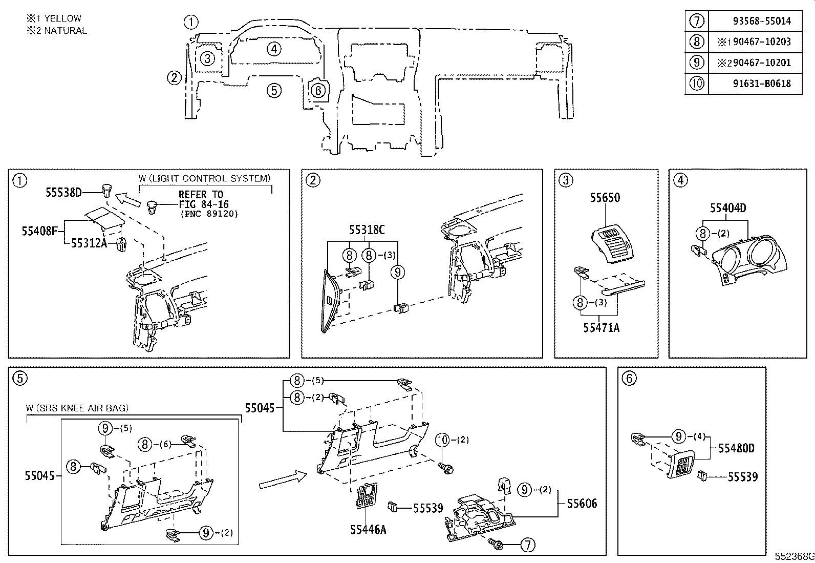 55406-60370 PANEL SUB-ASSY, INSTRUMENT CLUSTER FINISH, LOWER CENTER product image