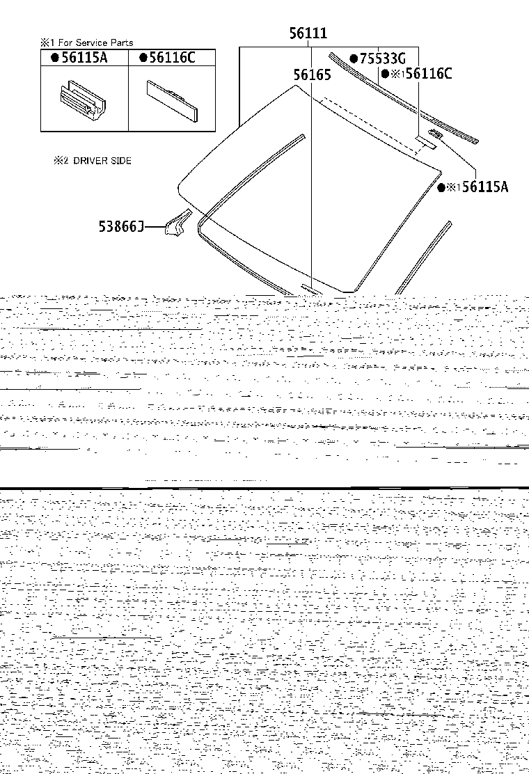 56101-60730 GLASS, WINDSHIELD product image