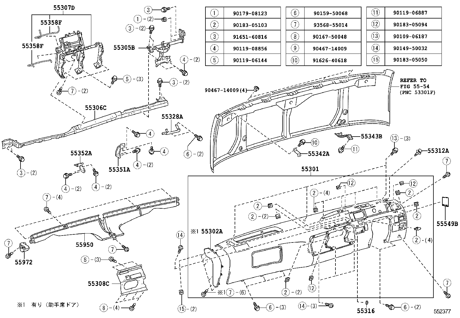 55301-36070-B0 PANEL SUB-ASSY, INSTRUMENT product image