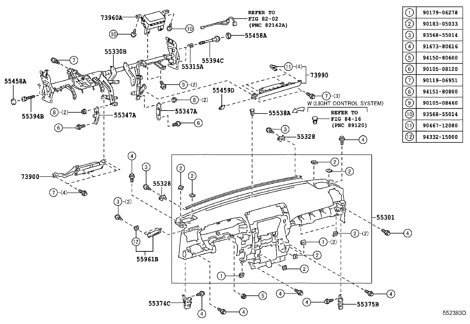 Toyota 55574-35030 SHAFT, GLOVE COMPARTMENT DOOR HINGE