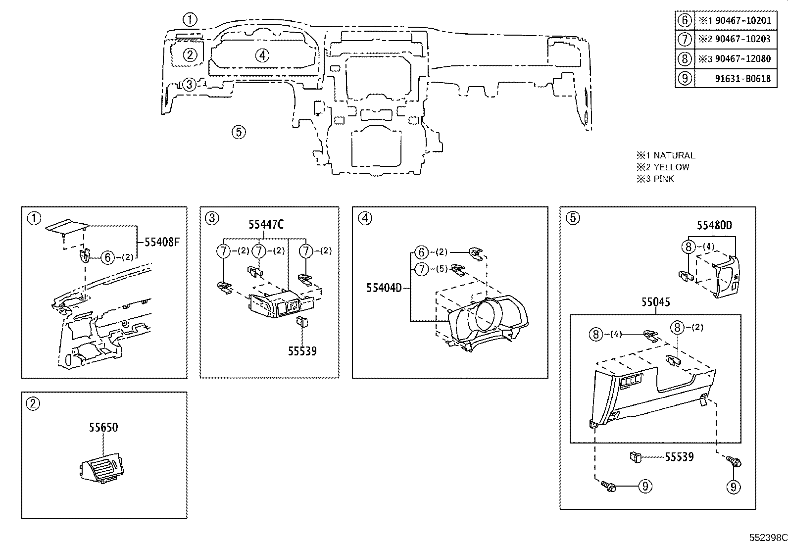 55404-35340 PANEL SUB-ASSY, INSTRUMENT CLUSTER FINISH product image