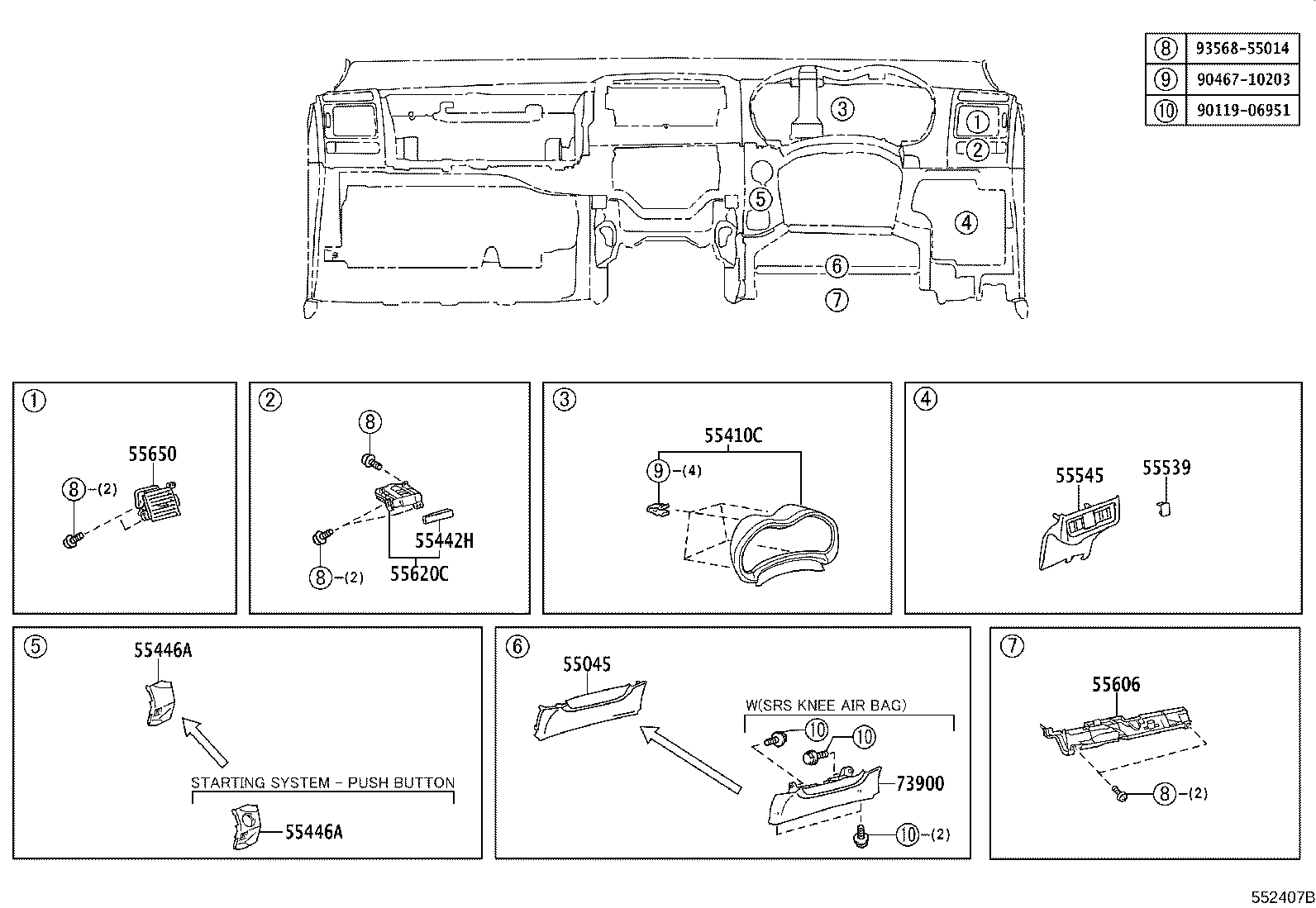 55330-12680 REINFORCEMENT ASSY, INSTRUMENT PANEL product image