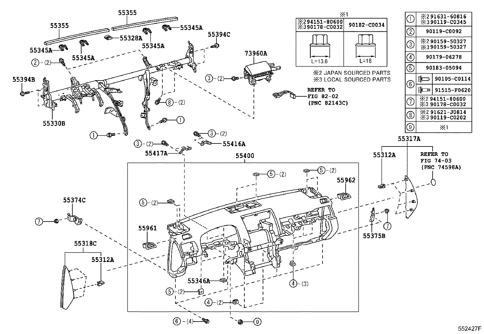 55406-YY020 PANEL SUB-ASSY, INSTRUMENT CLUSTER FINISH, LOWER CENTER product image