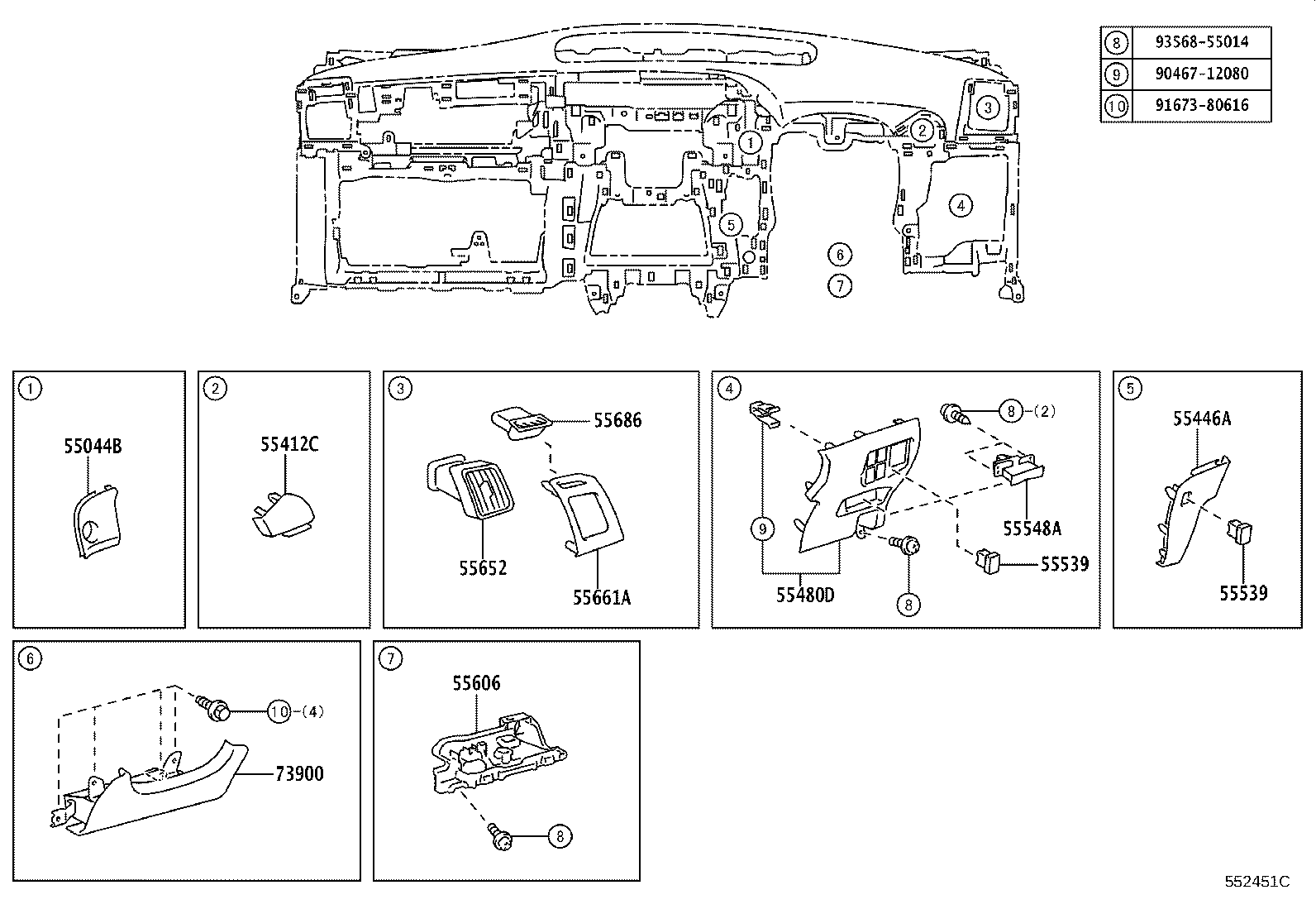 55330-47100 REINFORCEMENT ASSY, INSTRUMENT PANEL product image