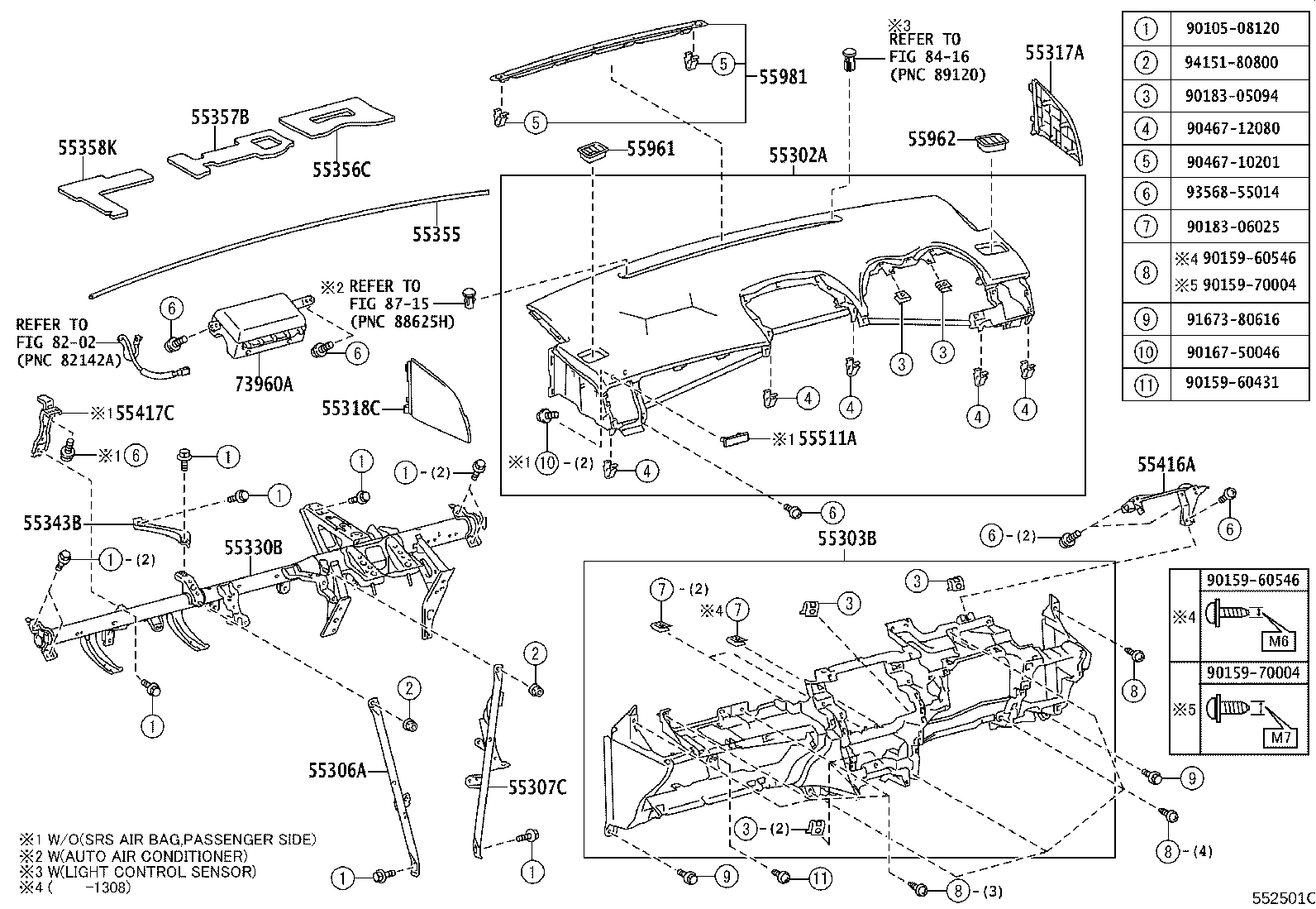 55054-02040 STOPPER SUB-ASSY, GLOVE COMPARTMENT DOOR product image