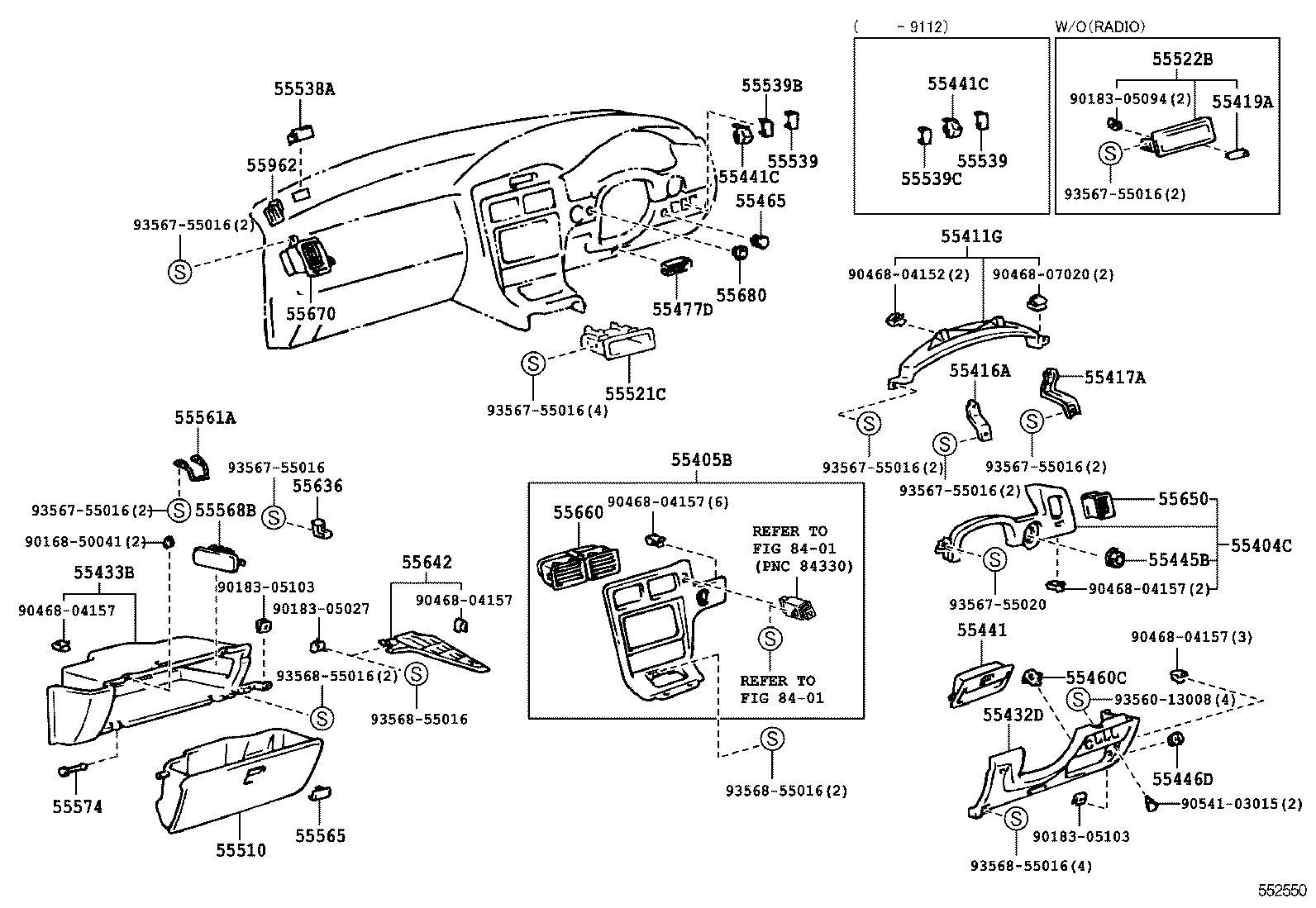 55330-17090 REINFORCEMENT, INSTRUMENT PANEL product image