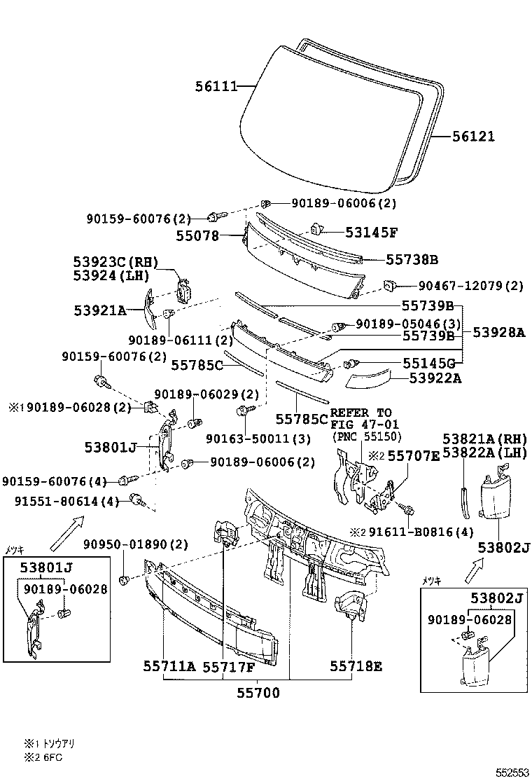 56101-89103 GLASS, WINDSHIELD product image