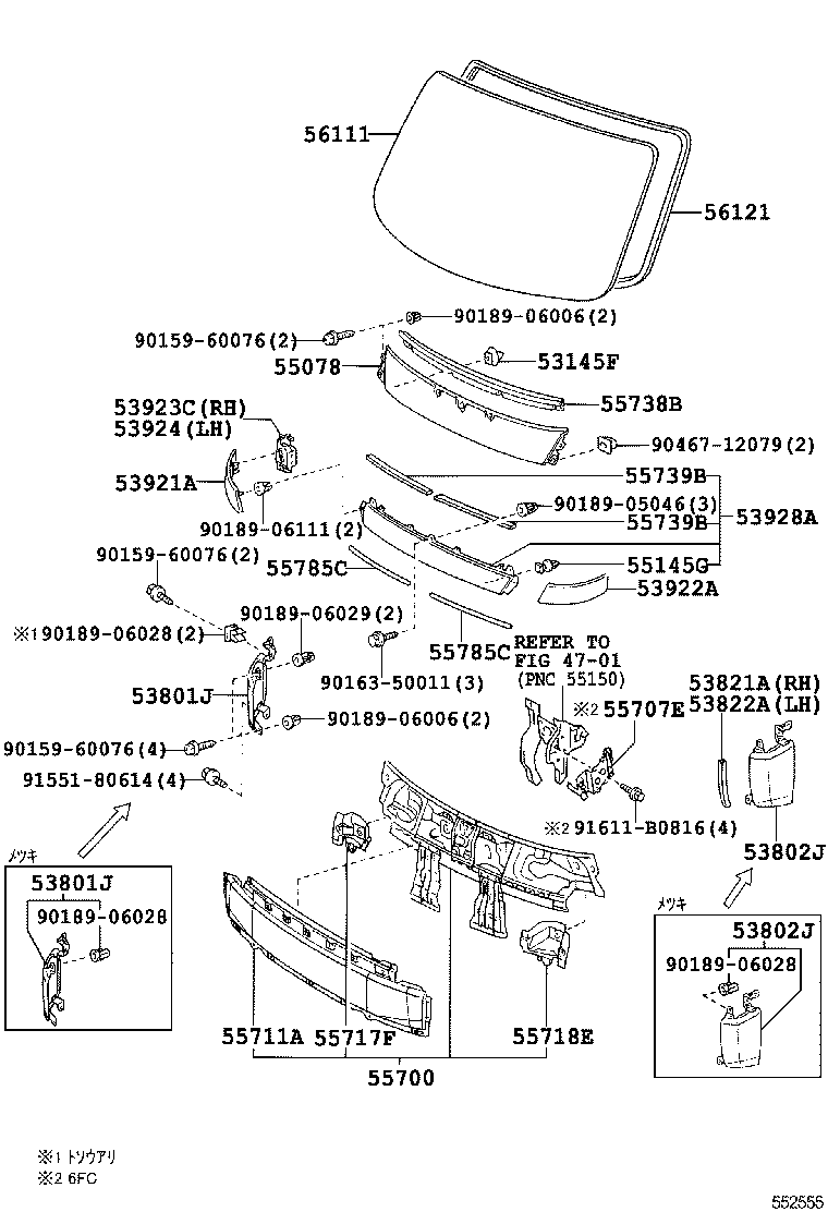 53928-37040 GARNISH, FRONT PANEL, CENTER product image