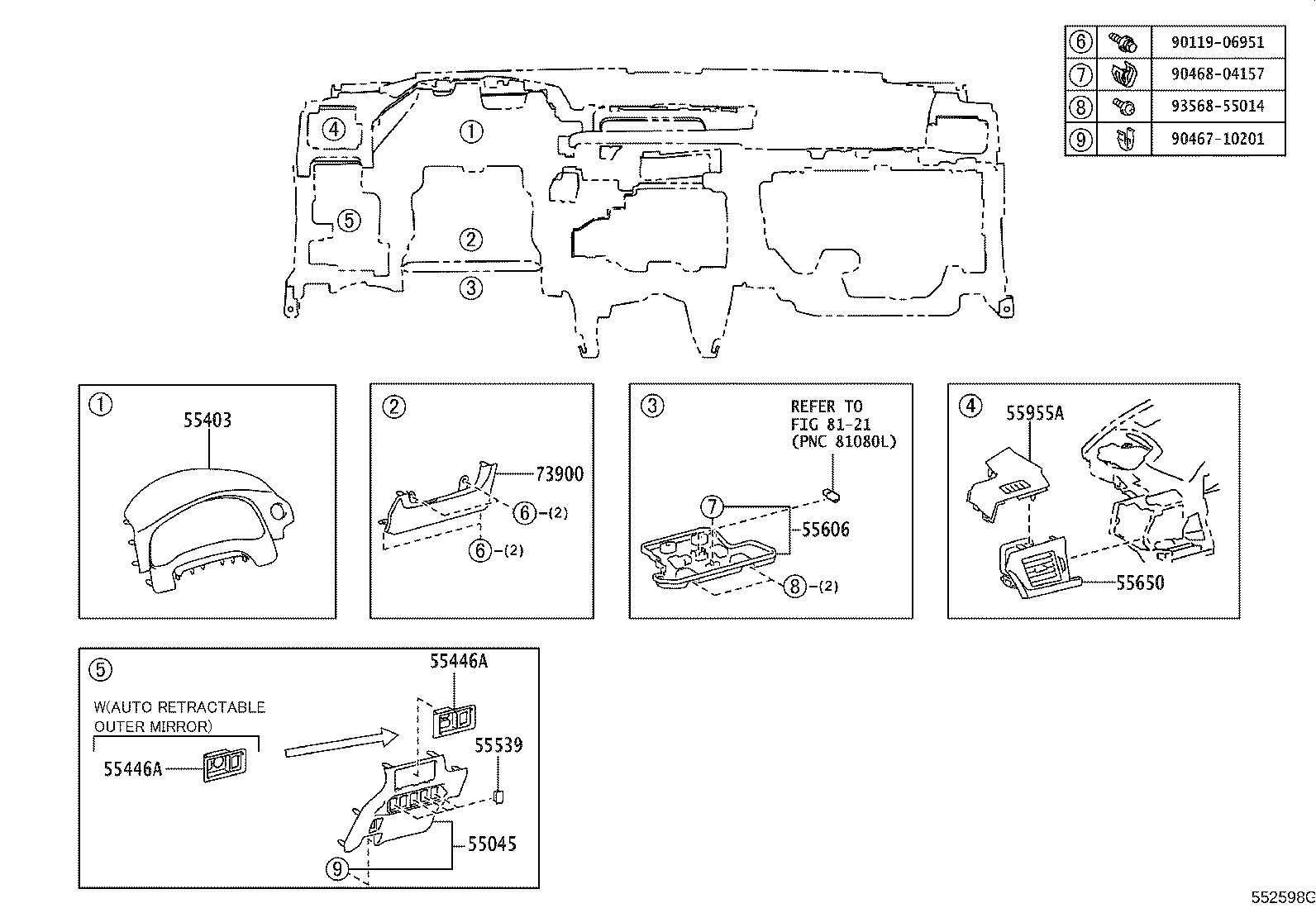 55307-76020 BRACE SUB-ASSY, INSTRUMENT PANEL, NO.2 product image
