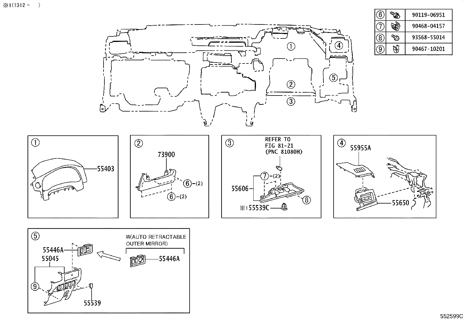 55307-76020 BRACE SUB-ASSY, INSTRUMENT PANEL, NO.2 product image