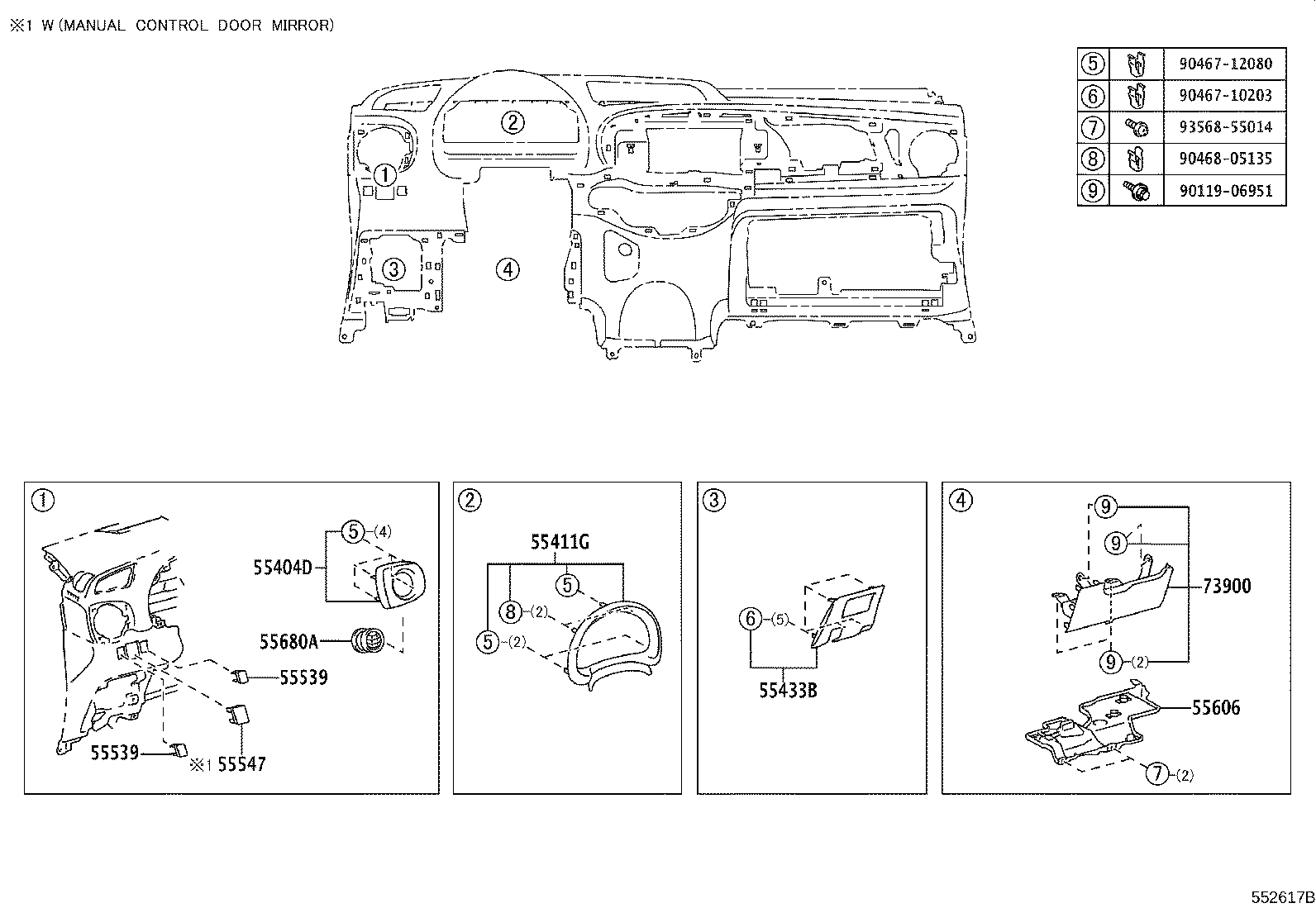 86451-52010 PANEL SUB-ASSY, INSTRUMENT CLUSTER FINISH, CENTER product image