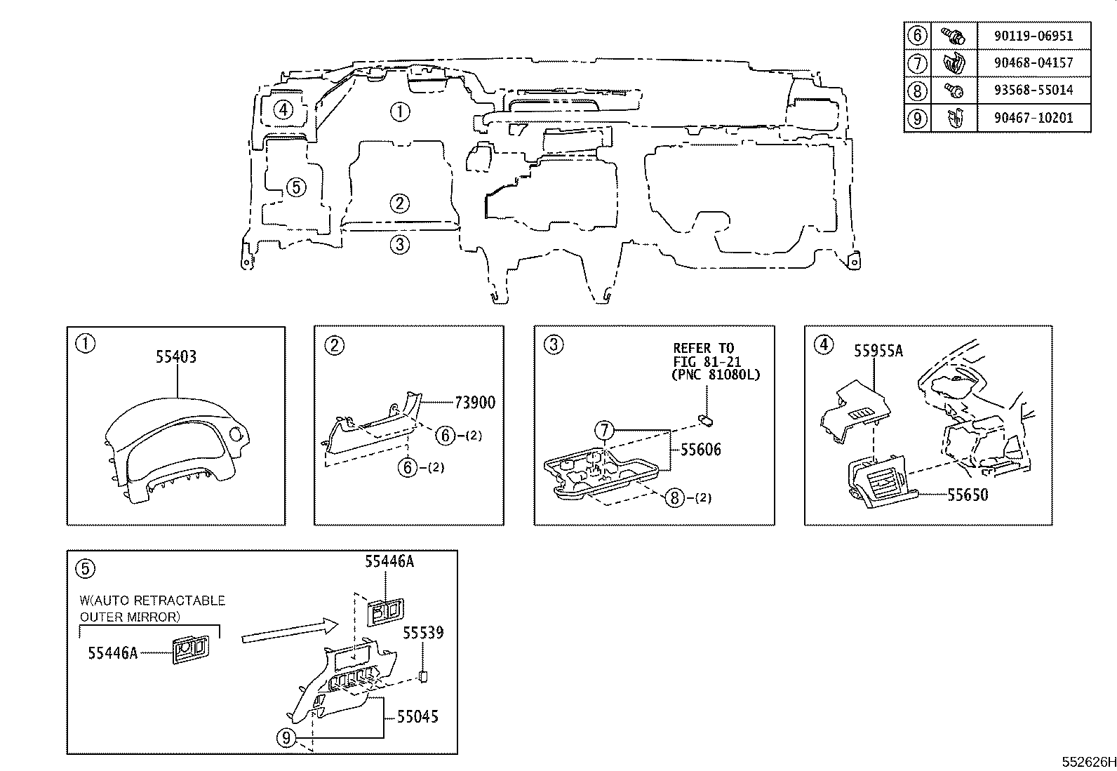 55403-76024-40 HOOD SUB-ASSY, METER product image