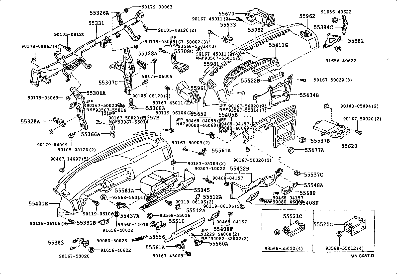 55366-02010 BRACKET, RADIO MOUNTING, NO.1 product image