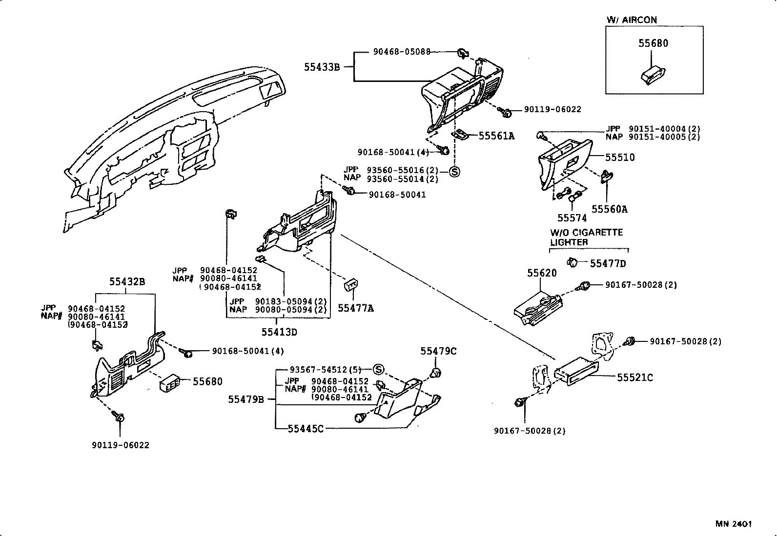 55328-35010 STAY, INSTRUMENT PANEL, NO.3 product image