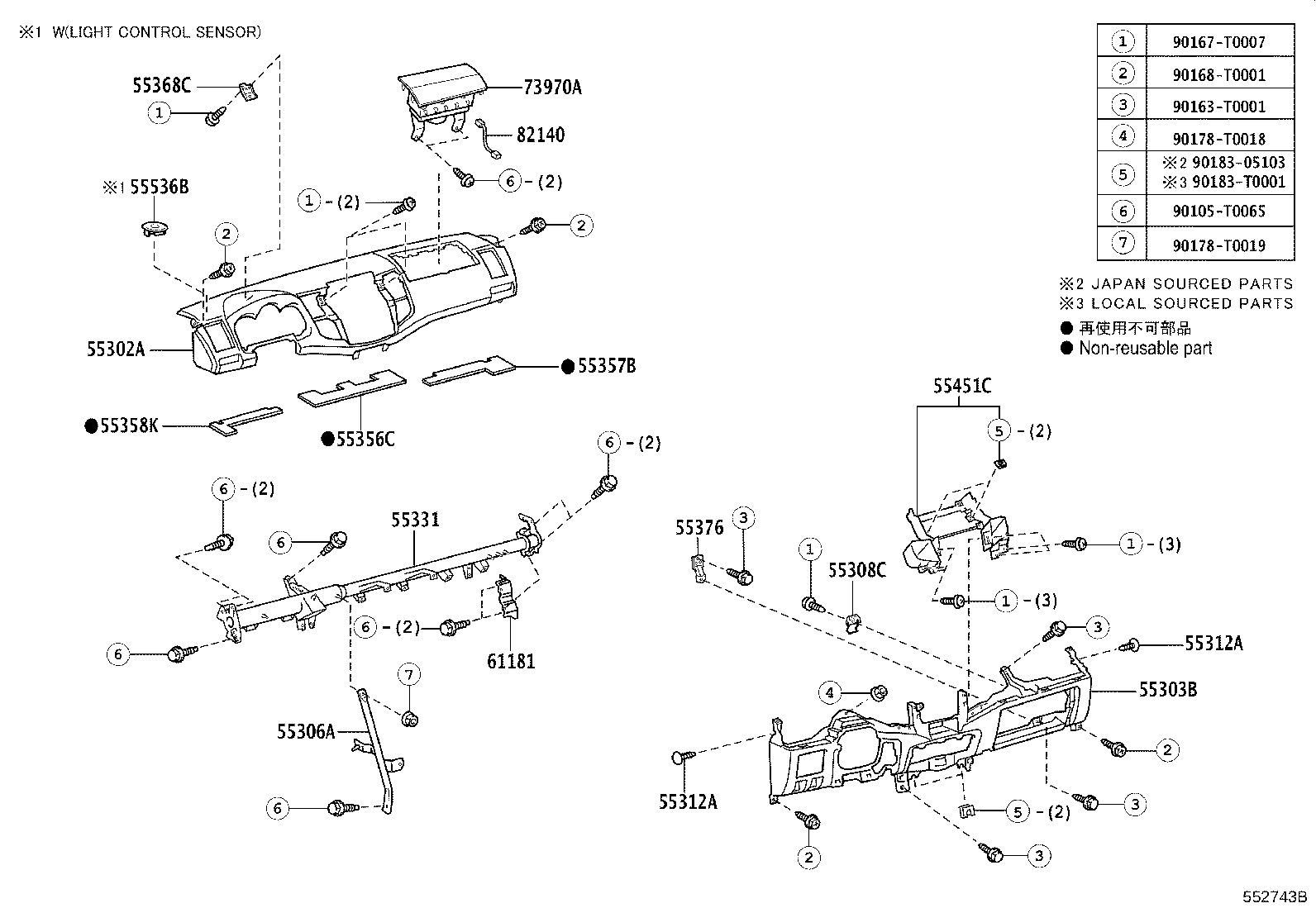 55670-0K080 REGISTER ASSY, INSTRUMENT PANEL, CENTER product image