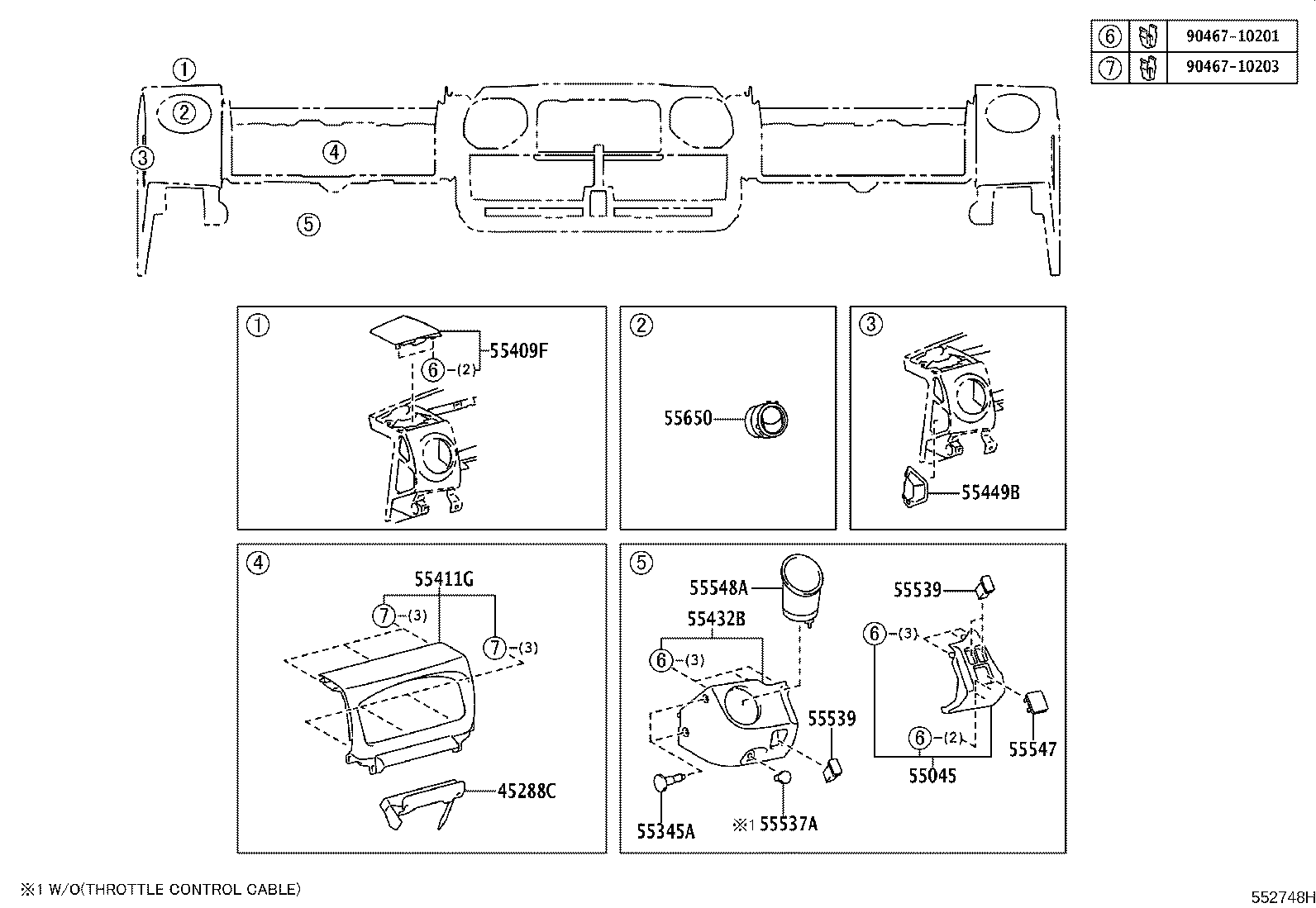 55306-37090 BRACE SUB-ASSY, INSTRUMENT PANEL, NO.1 product image