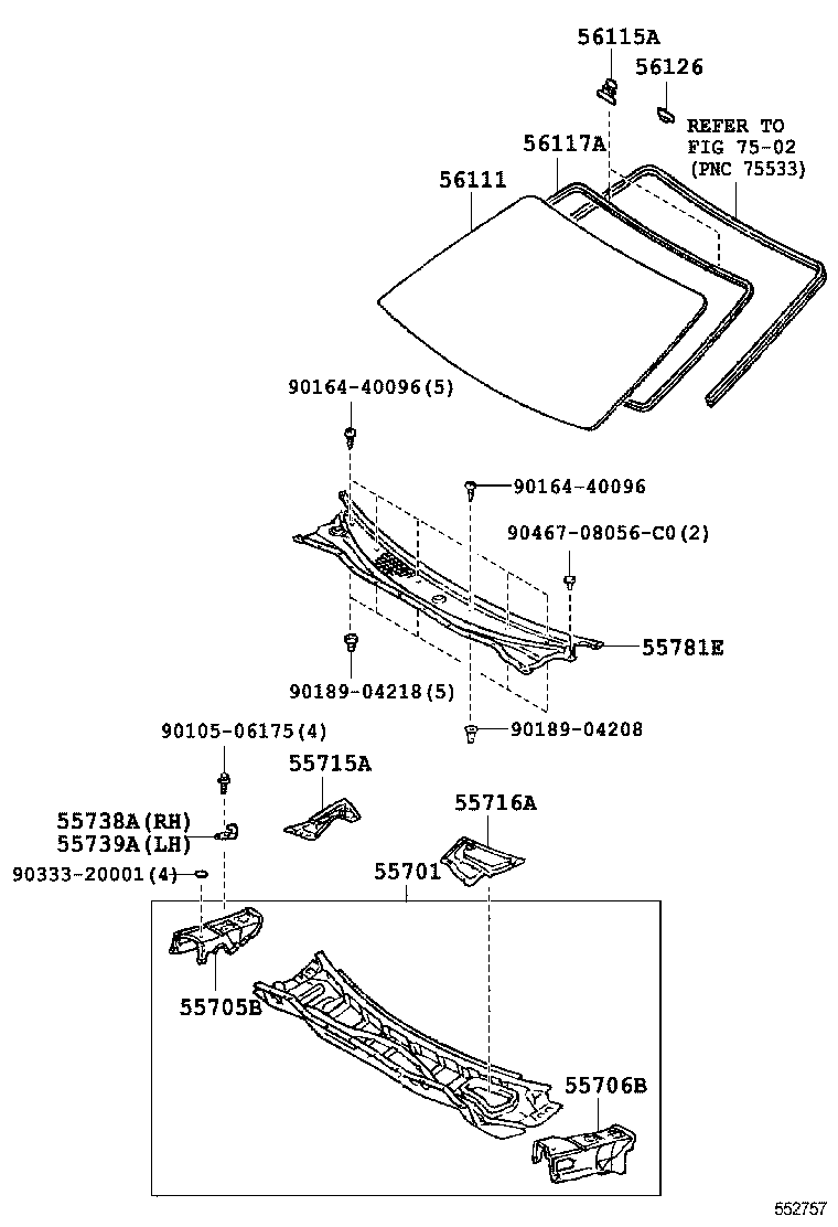 55700-14800 PANEL SUB-ASSY, COWL product image