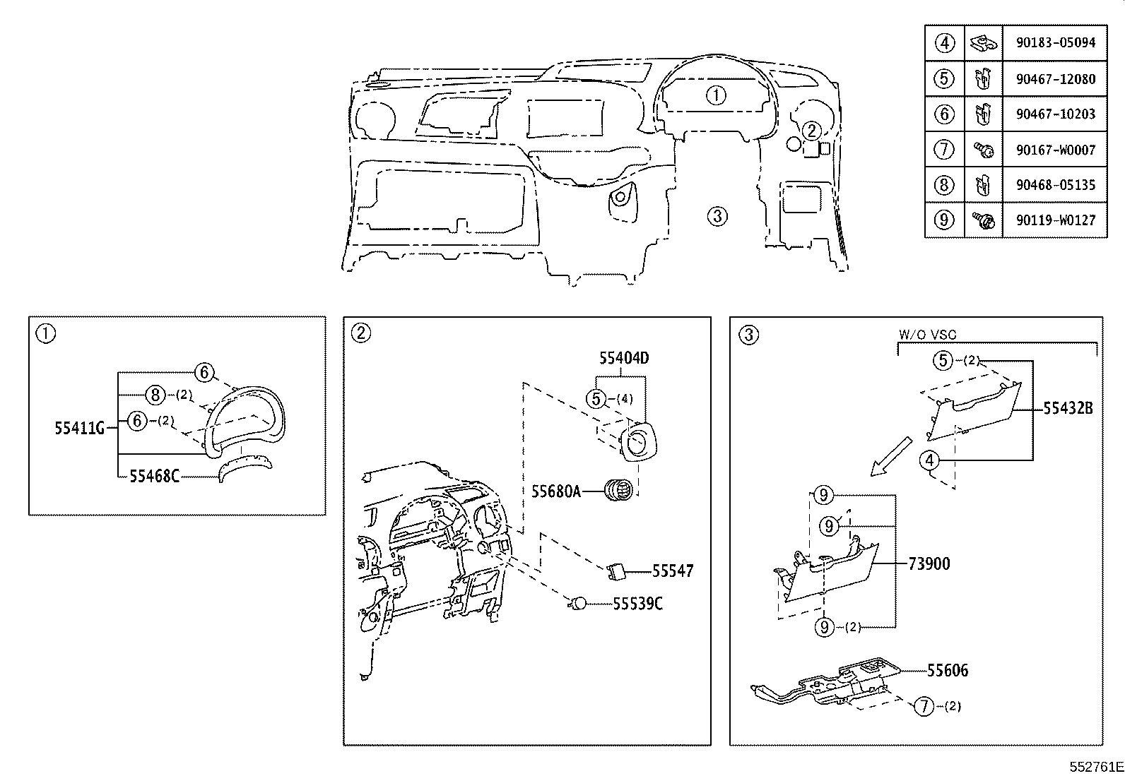 86451-0D010 PANEL SUB-ASSY, INSTRUMENT CLUSTER FINISH, CENTER product image