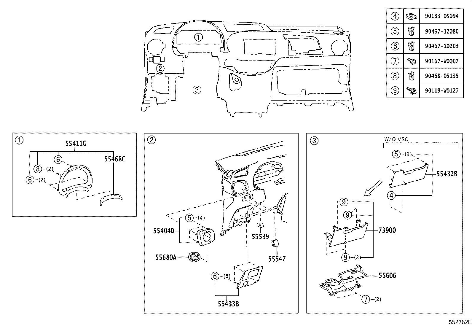 86451-0D010 PANEL SUB-ASSY, INSTRUMENT CLUSTER FINISH, CENTER product image