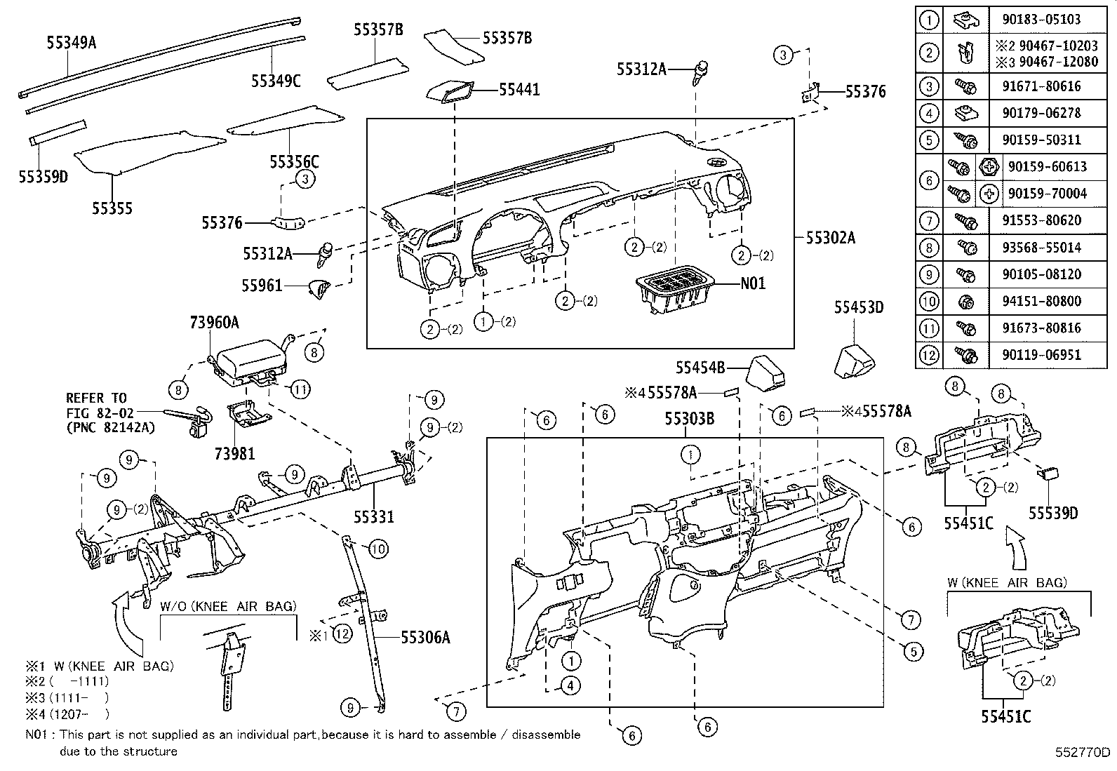 Toyota 55557-60050 CUSHION, GLOVE COMPARTMENT DOOR CHECK