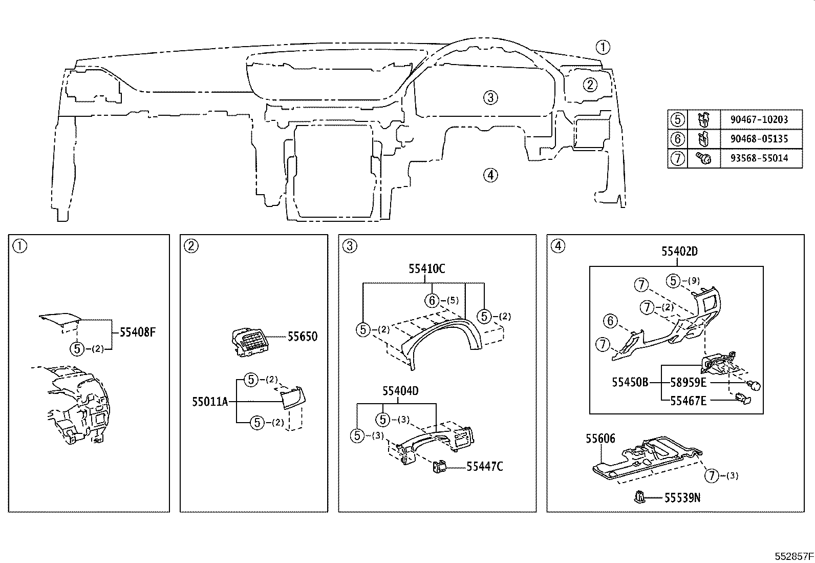 55330-30420 REINFORCEMENT ASSY, INSTRUMENT PANEL product image