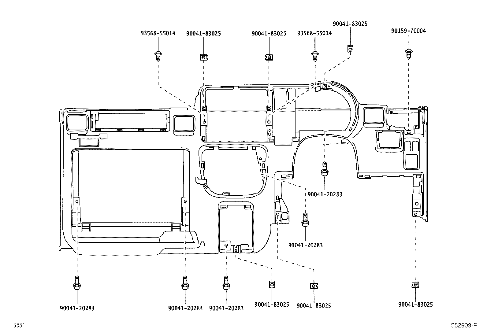 55355-B5030 CUSHION, INSTRUMENT PANEL, NO.1 product image