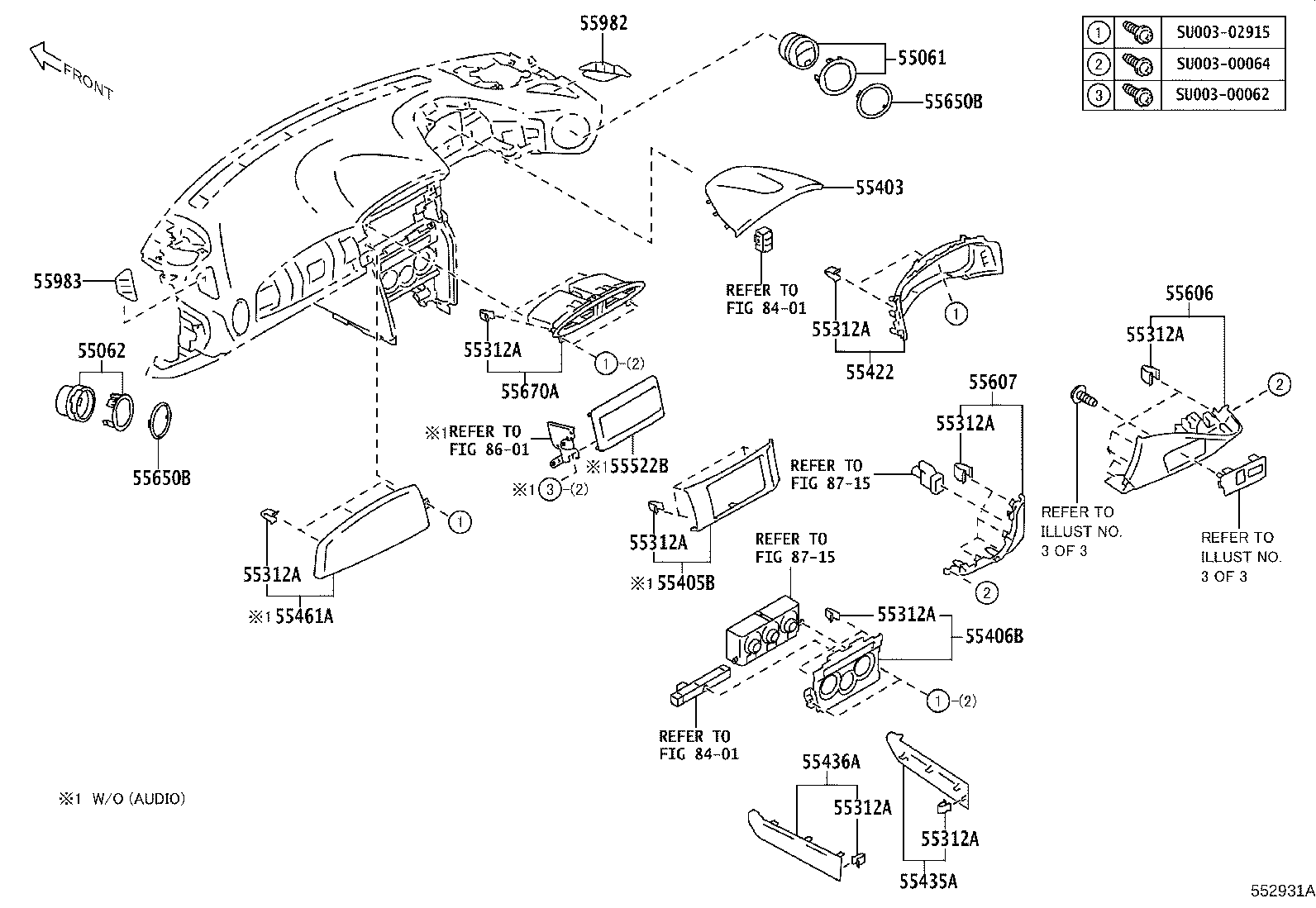 SU003-05937 GARNISH, INSTRUMENT CLUSTER FINISH PANEL, NO.2 product image