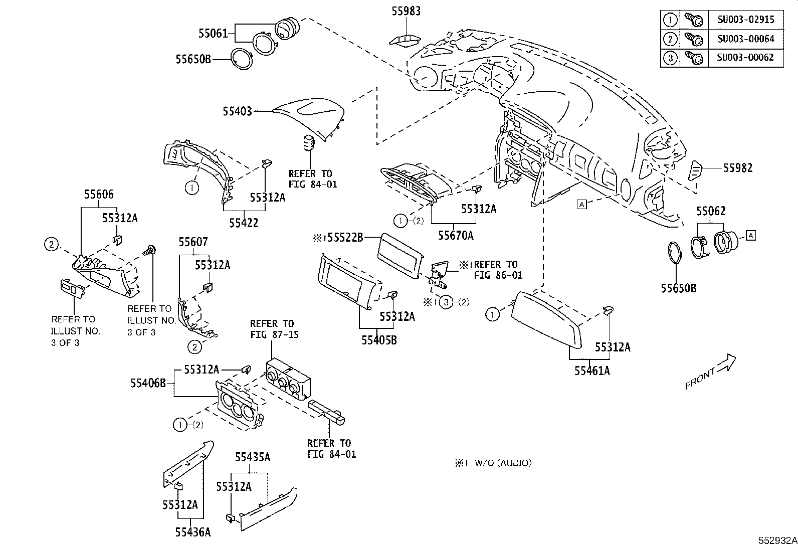 SU003-05937 GARNISH, INSTRUMENT CLUSTER FINISH PANEL, NO.2 product image