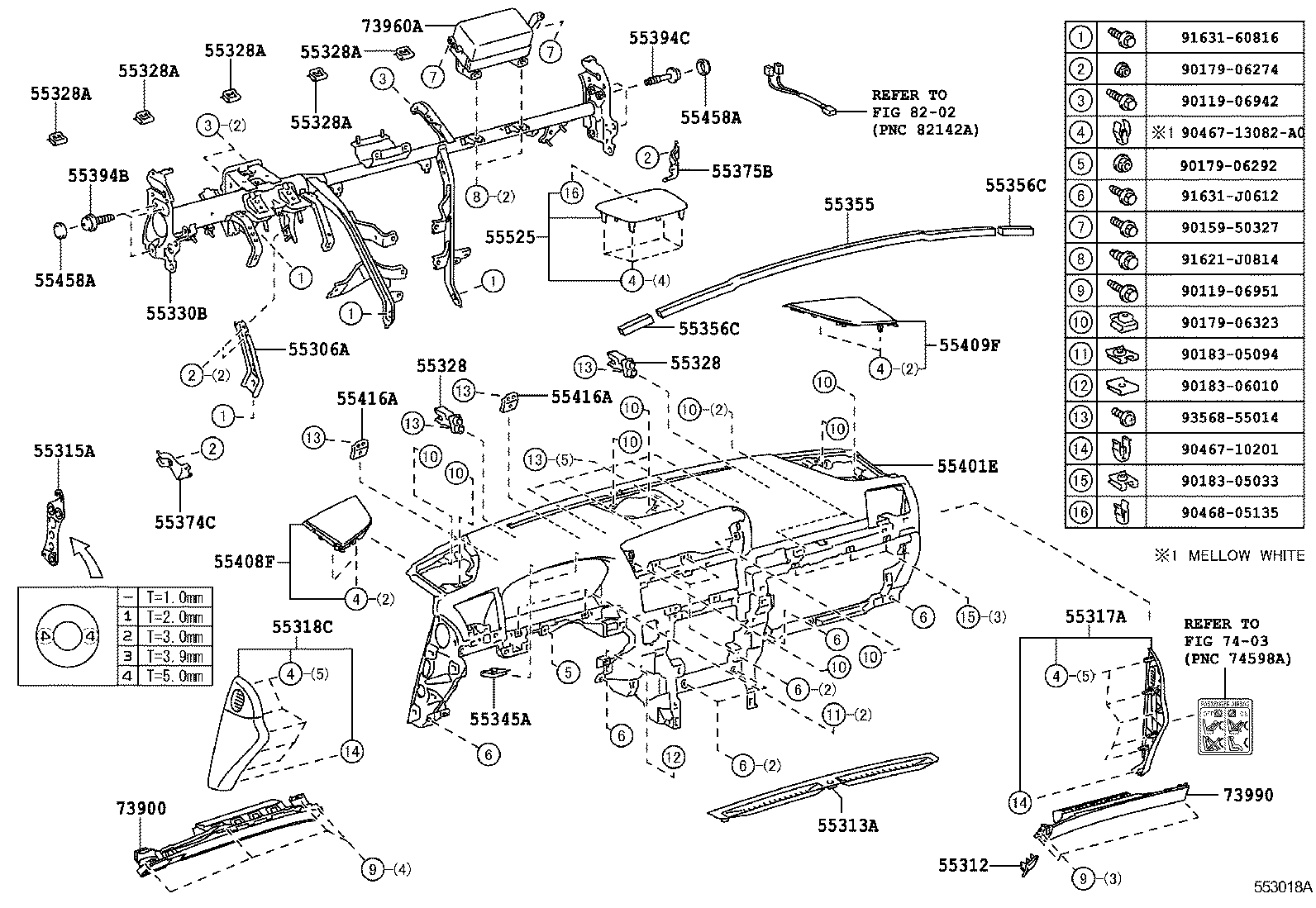 55330-50170 REINFORCEMENT ASSY, INSTRUMENT PANEL product image